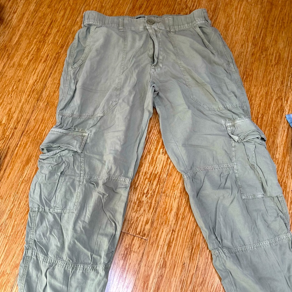 Superdry cargo pants in light sage green